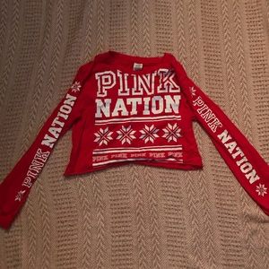 VS PINK festive crop top